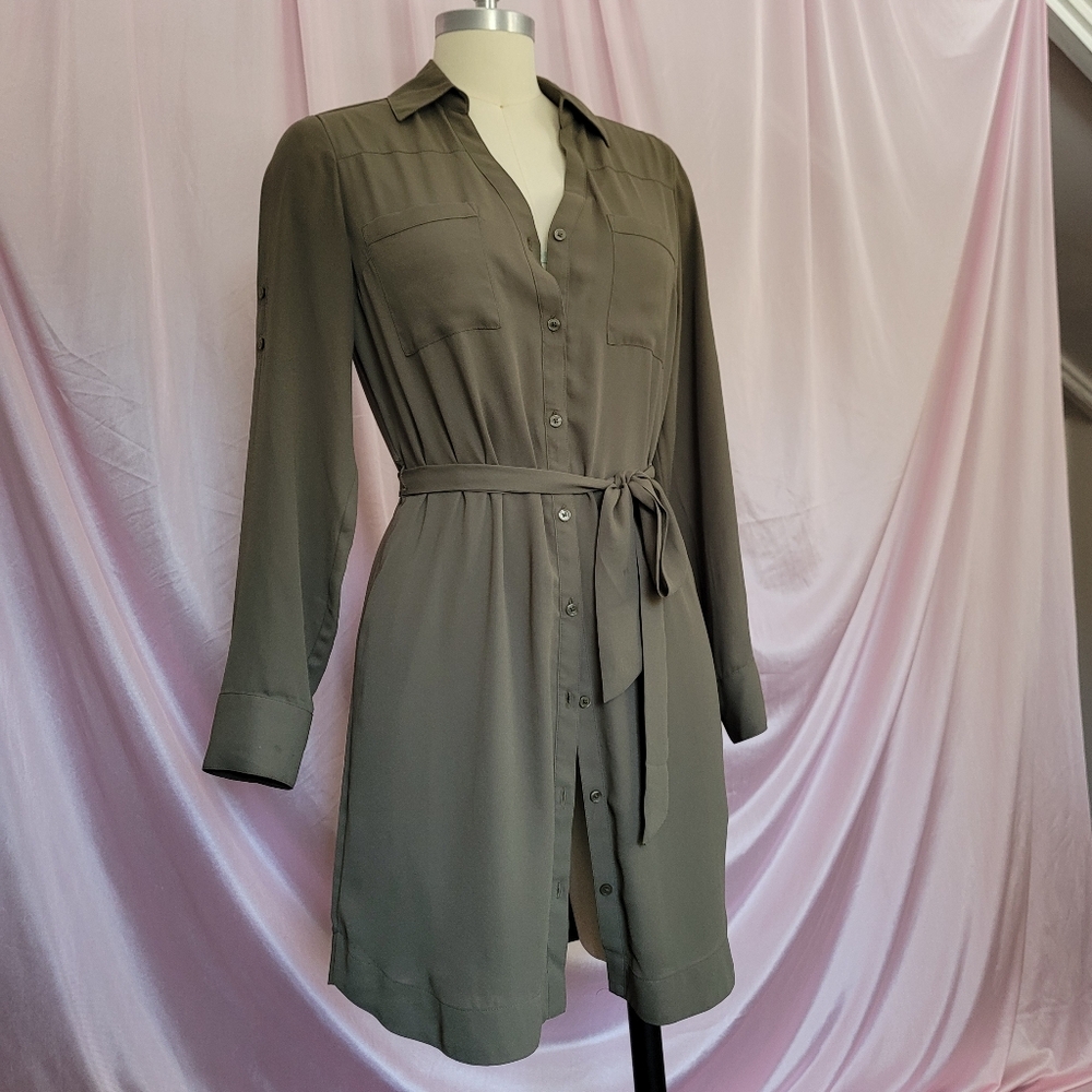 Olive Green Button-Up Jumpsuit